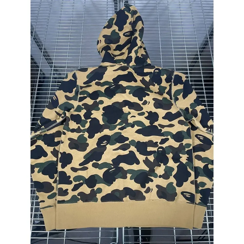 A Bathing Ape 1st Camo Full Zip Hoodie In Yellow BAPE